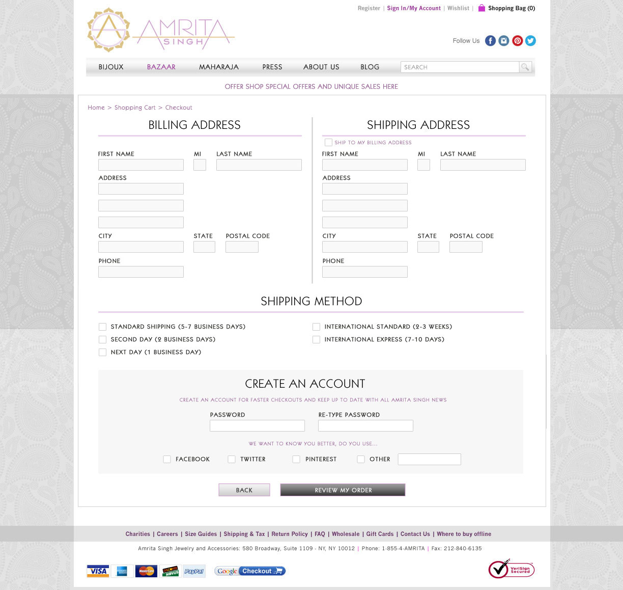 Amrita Purchase Page