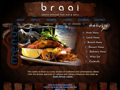 Braai Restaurant Website Image